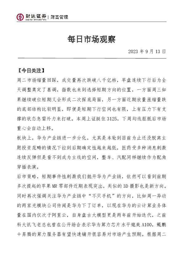 每日市场观察