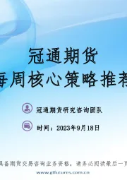 每周核心策略推荐