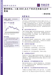 策略周报：静待转机：A股3000点之下的历史经验与应对策略