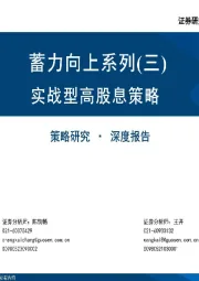 蓄力向上系列（三）：实战型高股息策略