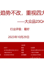 大众品23Q4策略报告及展望:渐进式回暖趋势不改,重视四大投资主线