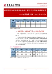 权益指数月报（2023年11月）：政策利好与流动性宽松共振，看好小市值风格投资机会