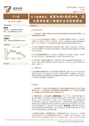 中小盘周观点：政策加持+进程加快，坚定看好机器人预期及自动驾驶落地