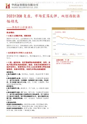 华西中小价值团队：复盘，市场震荡反弹，双创指数涨幅领先