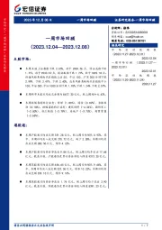 一周市场回顾