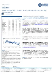 《2024全球能源展望》主题四：电动汽车电池制造企业的业绩表现优于稀土永磁制造商