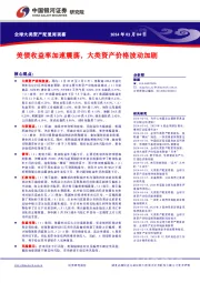 全球大类资产配置周观察：美债收益率加速震荡，大类资产价格波动加剧