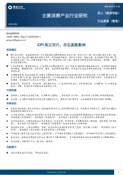 主要消费产业行业研究：CPI转正回升，存在基数影响