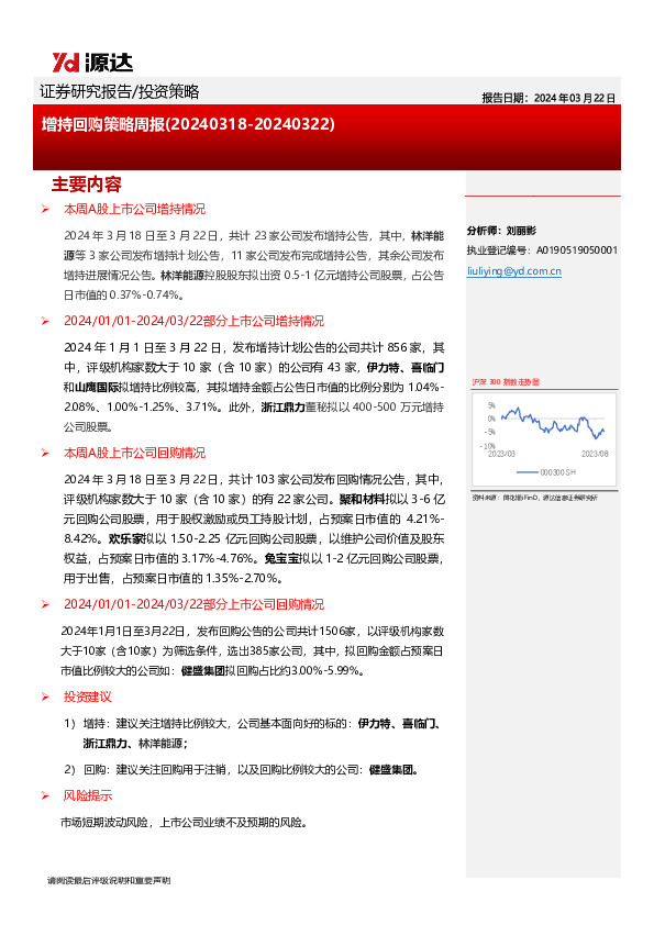 增持回购策略周报