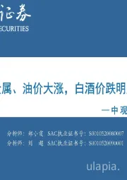 中观景气纵览第58期：金属、油价大涨，白酒价跌明显