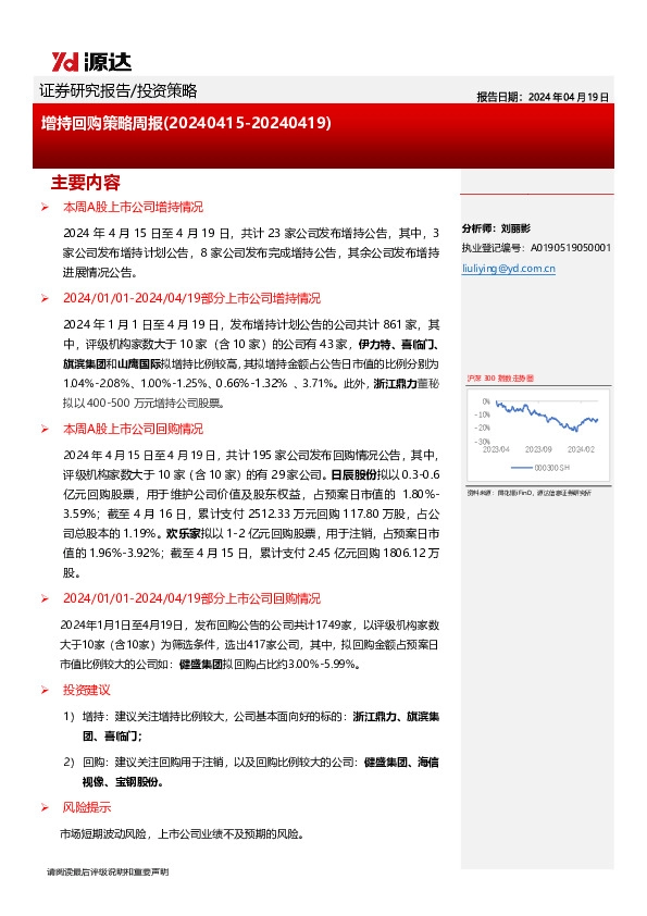 增持回购策略周报