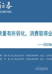 2023Q4&2024Q1业绩分析：全A盈利和质量有所弱化，消费取得业绩相对优势