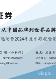 可选消费2024年度中期投资策略:从中国品牌到世界品牌