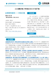 市场日报：三大指数齐跌 两市超4000只个股下跌