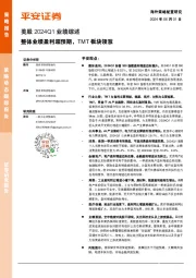 美股2024Q1业绩综述：整体业绩盈利超预期，TMT板块领涨