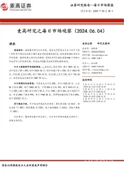 麦高研究之每日市场观察