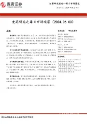 麦高研究之每日市场观察