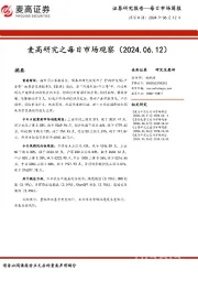 麦高研究之每日市场观察
