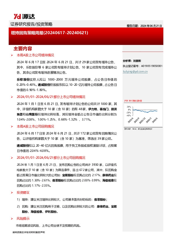 增持回购策略周报