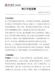每日市场观察