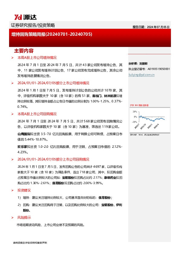 增持回购策略周报