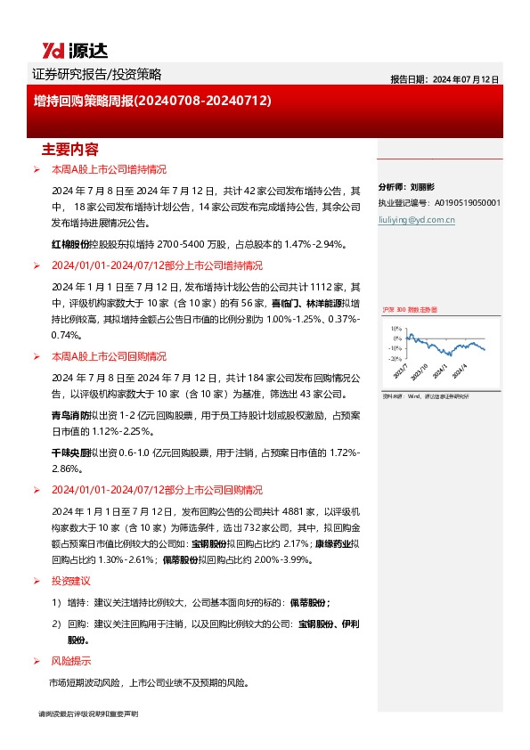 增持回购策略周报