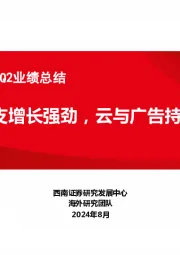 海外科技公司2024Q2业绩总结:资本开支增长强劲,云与广告持续发力