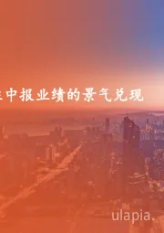 策略周报:关注中报业绩的景气兑现