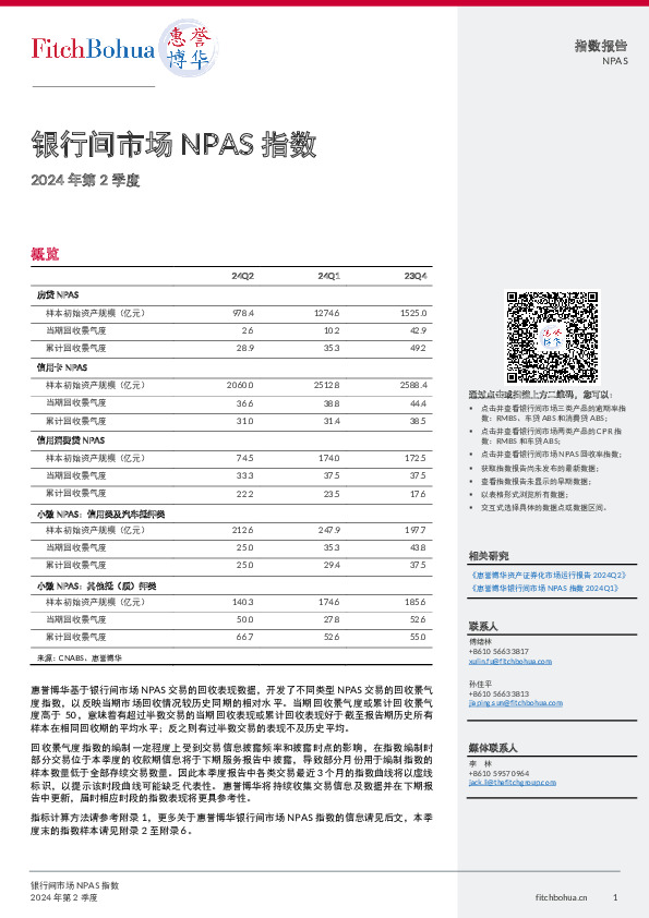银行间市场NPAS指数2024年第2季度