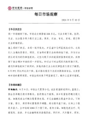 每日市场观察