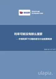 中美利率下行期风格与行业配置规律：利率可能没有那么重要