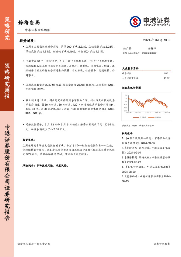 策略周报：静待变局