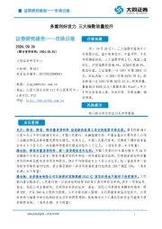 市场日报：多重利好发力 三大指数放量拉升