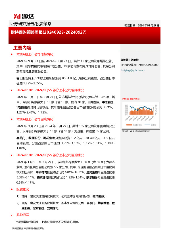 增持回购策略周报