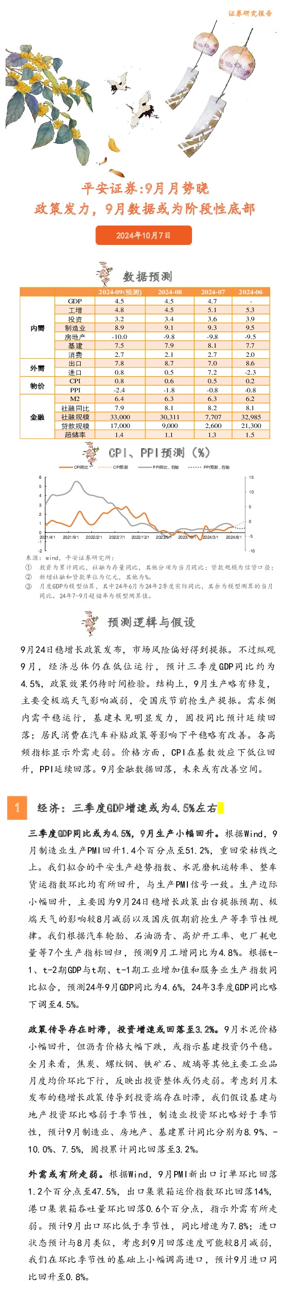 9月月势晓：政策发力，9月数据或为阶段性底部