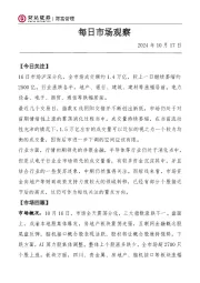 每日市场观察