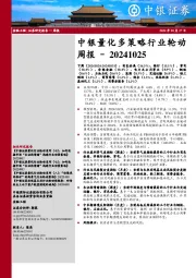 中银量化多策略行业轮动周报