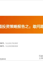 中小市值并购重组主题投资策略报告之:敢问路在何方?