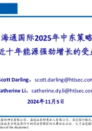 2025年中东策略：近十年能源强劲增长的受益者