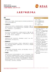 大类资产配置月观点