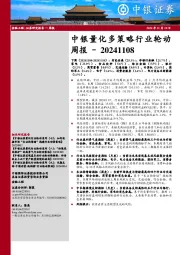 中银量化多策略行业轮动周报