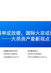 大类资产最新观点:美元升值斜率或放缓,国际大宗或迎来支撑?