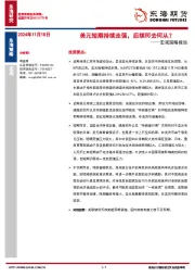 宏观策略报告：美元短期持续走强，后续何去何从？