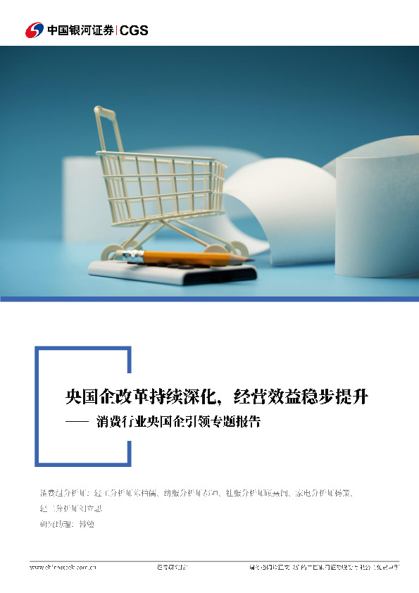 消费行业央国企引领专题报告：央国企改革持续深化，经营效益稳步提升