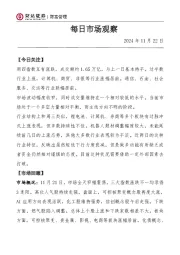 每日市场观察
