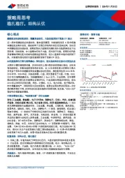 策略周思考：稳扎稳打，结构从优