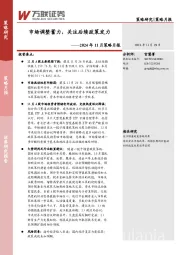 2024年11月策略月报：市场调整蓄力，关注后续政策发力