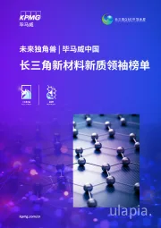 未来独角兽|毕马威中国：长三角新材料新质领袖榜单