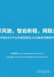 2024中国AIEV产业年度回顾及2025趋势洞察研究报告：电掣风驰，智启新程，网联未来