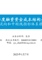资金流向和中短线指标体系跟踪（四）：四季度融资资金成本结构分析